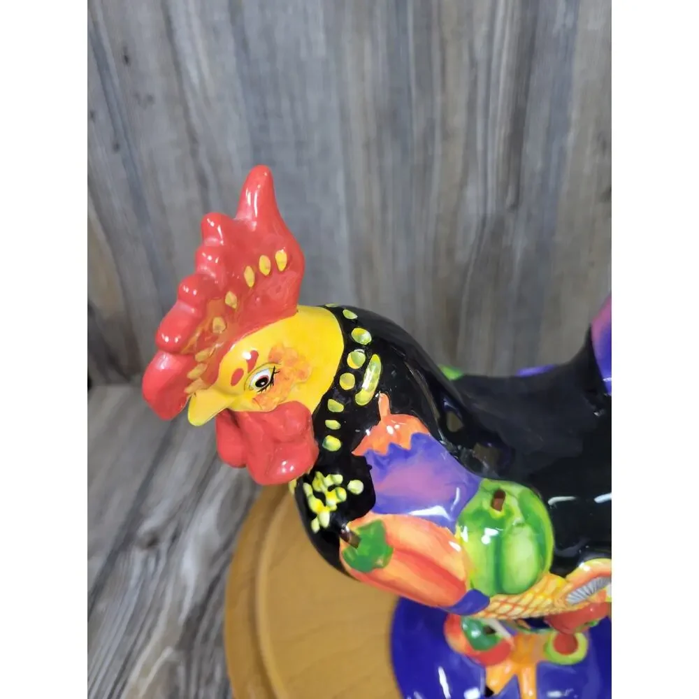 Poultry In Motion Rooster Figurine Chicken Salad Veggie Sharon Neuhaus Westland